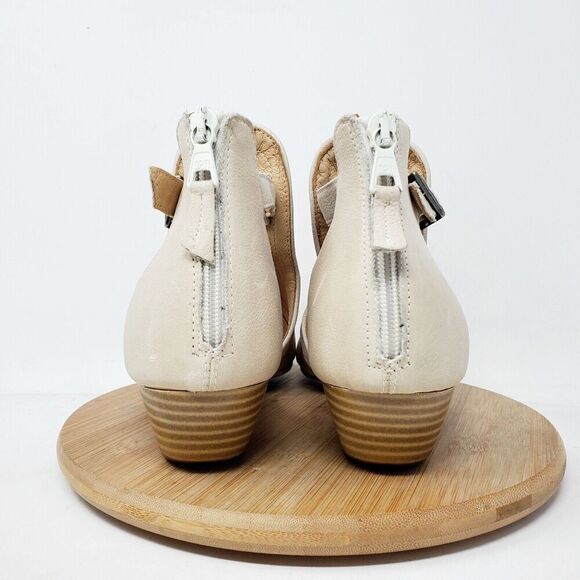 Miz Mooz Shoes Women 40 Corra Off White Pump Buckle Strap Bootie Open Toe Sandal - Picture 7 of 13